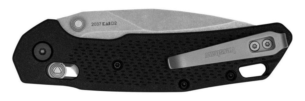 Kershaw 2037 Heist Mid-Size 3.20in Folding Clip Point Plain Stonewashed D2 view 2