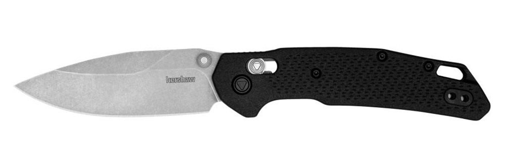Kershaw 2037 Heist Mid-Size 3.20in Folding Clip Point Plain Stonewashed D2 view 3
