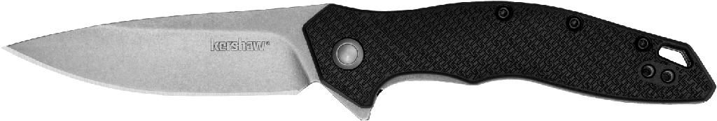 Kershaw Knives Shoreline Knife Plain Edge Assisted Open-black Hangable