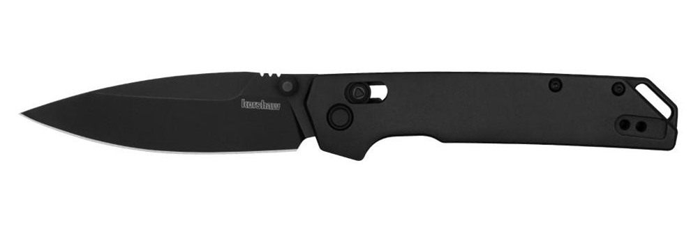 Kershaw Knives 2038BLK Iridium 3.40in Folding Spear Point Plain Satin/Stone view 3