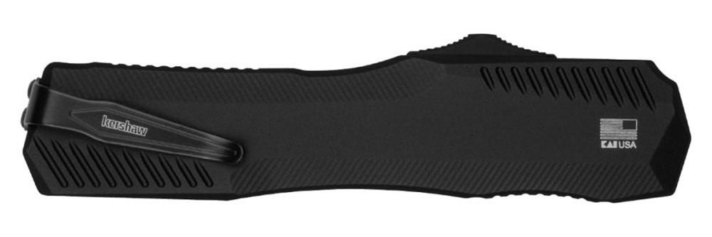 Kershaw 9000BLK Livewire Automatic 3.30in OTF Spear Point Plain Black DLC C view 2