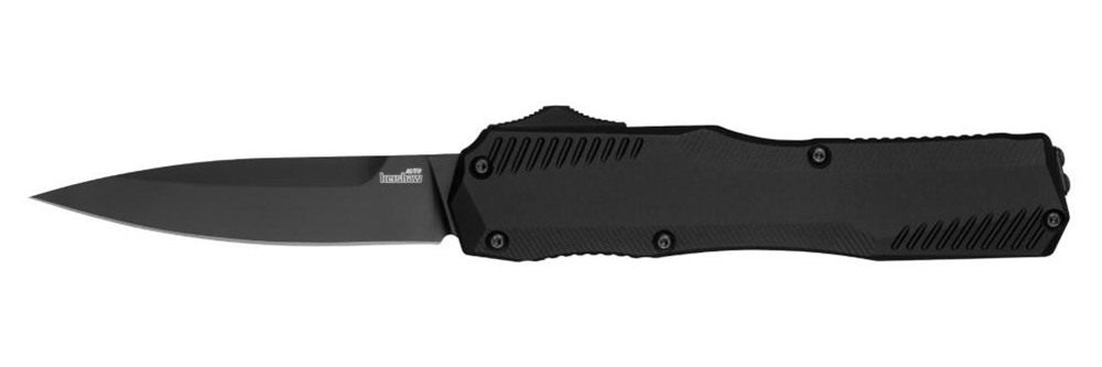 Kershaw 9000BLK Livewire Automatic 3.30in OTF Spear Point Plain Black DLC C view 3