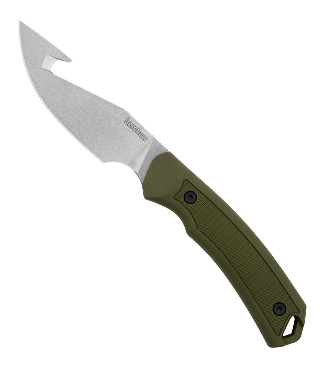 Kershaw Deschutes Skinner with Gut Hook Fixed Blade, 3.2 inch Full Tang D2