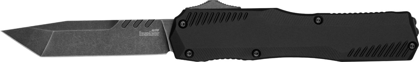 Kershaw 9000T Livewire Automatic 3.30in OTF Tanto Plain Black DLC CPM Magna
