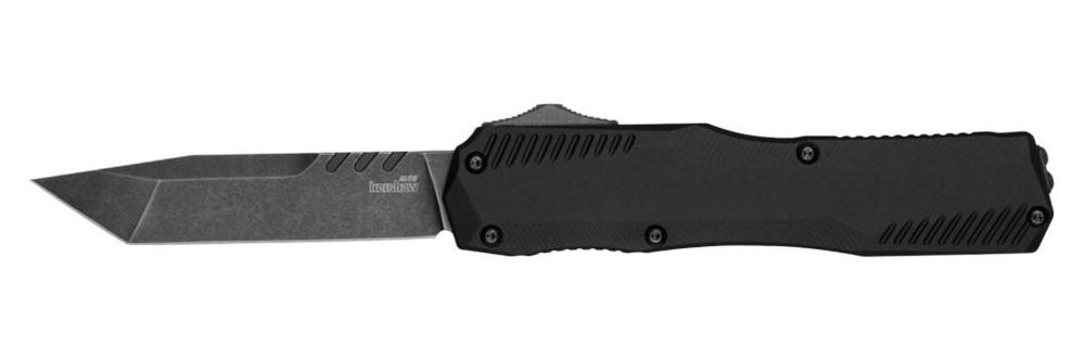 Kershaw 9000T Livewire Automatic 3.30in OTF Tanto Plain Black DLC CPM Magna view 4