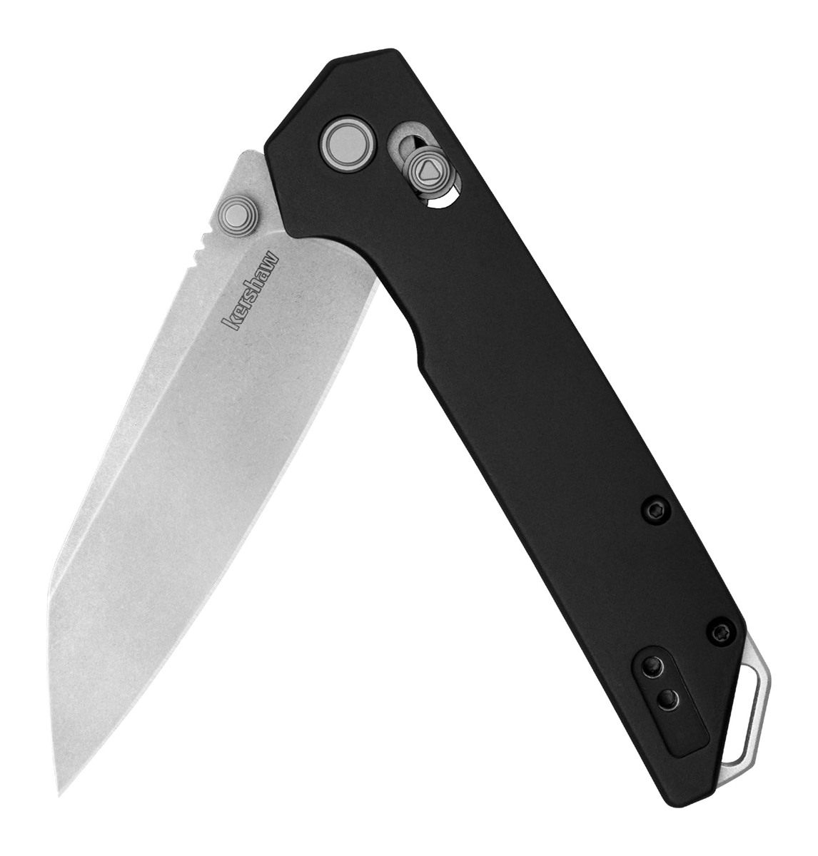 Kershaw Iridium Reverse Tanto Folding Pocket Knife, Sleek 3.4 inch D2 Steel