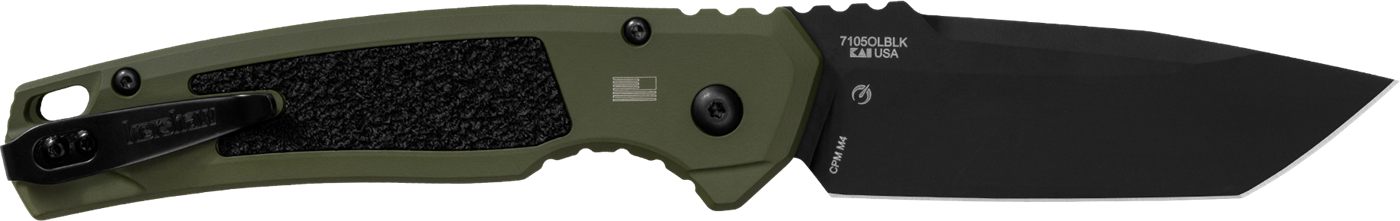 Kershaw 71050LBLK Launch 16 Automatic 3.45in Folding Tanto Plain Black Cera