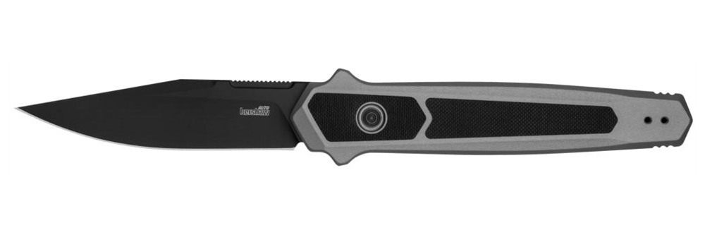 Kershaw 7951 Launch 17 Automatic 3.50in Folding Clip Point Plain Black Cera view 3
