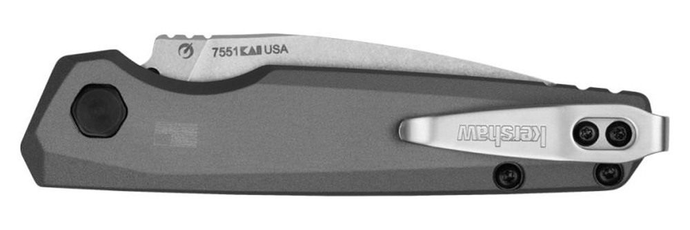 Kershaw 7551 Launch 18 Automatic 2.79in Folding Spear Point Plain Stonewash view 2
