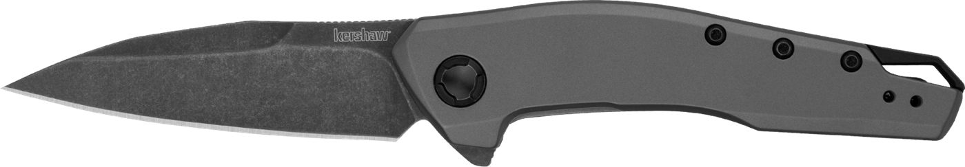 Kershaw Sanctum Pocket Knife, Curved Grey PVD Stainless Steel Handle, 3 inc view 2