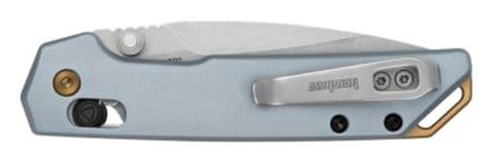 Kershaw 2051 Iridium EDC Mini 3in Folding Spear Point Plain Stonewashed D2 view 3