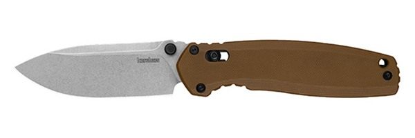 Kershaw 2052 Broadside 3.50in Folding Spear Point Plain Stonewashed D2 Stee