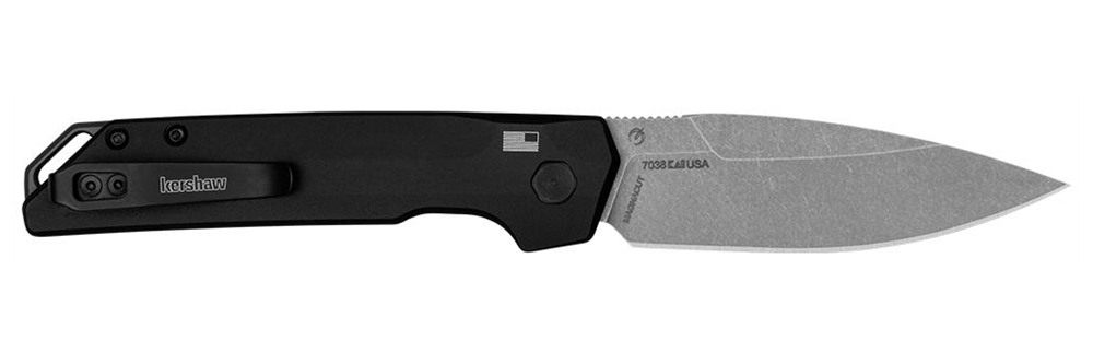 Kershaw Launch Iridium Knife (Automatic) Plain Edge-Black (USA) view 2