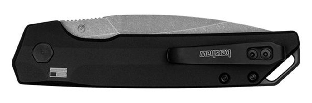 Kershaw Launch Iridium Knife (Automatic) Plain Edge-Black (USA) view 3