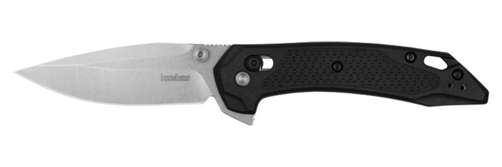 Kershaw Bonneville Folding Knife 3-1/5in Modified Clip Point Blade Black view 2
