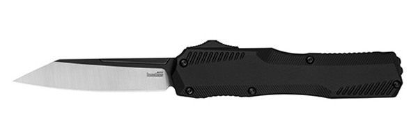 Kershaw 9000R Livewire Automatic 3.30in OTF Reverse Tanto Plain Black PVD F view 2