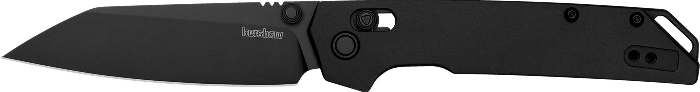 Kershaw 2038RBLK Iridium 3.45in Folding Reverse Tanto Plain Black Oxide D2