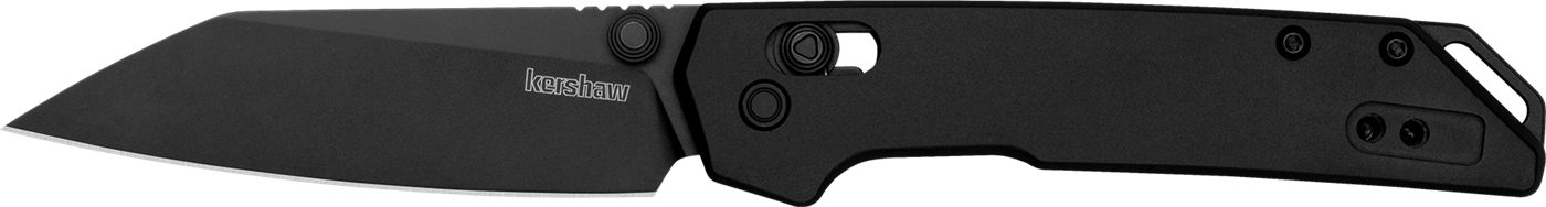 Kershaw 2051RBLK Iridium Mini 3in Folding Reverse Tanto Plain Black Oxide D