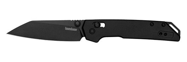 Kershaw 2051RBLK Iridium Mini 3in Folding Reverse Tanto Plain Black Oxide D view 2