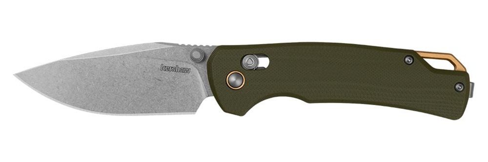Kershaw Proximal Folding Knife 3-1/5in Drop Point Blade Olive