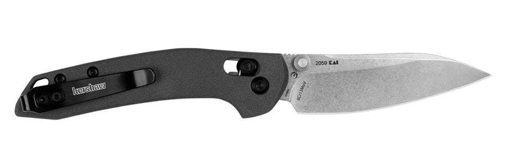 Kershaw Duster Folding Knife 2-9/10in Modified Sheepsfoot Blade Grey