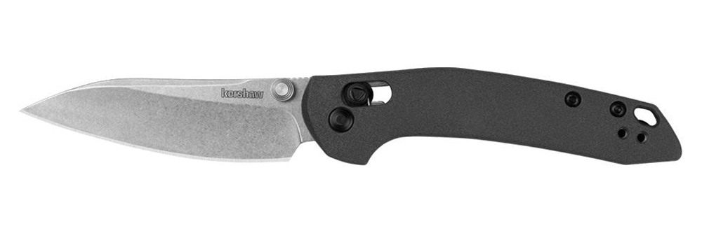 Kershaw Duster Folding Knife 2-9/10in Modified Sheepsfoot Blade Grey view 2
