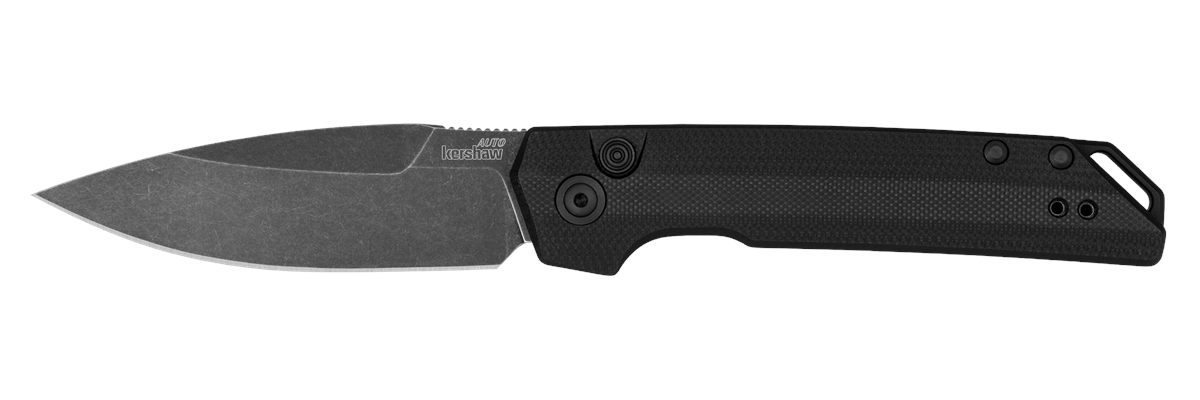 Kershaw 7038G10 Launch Iridium Automatic 3.45in Folding Plain Black Oxide C