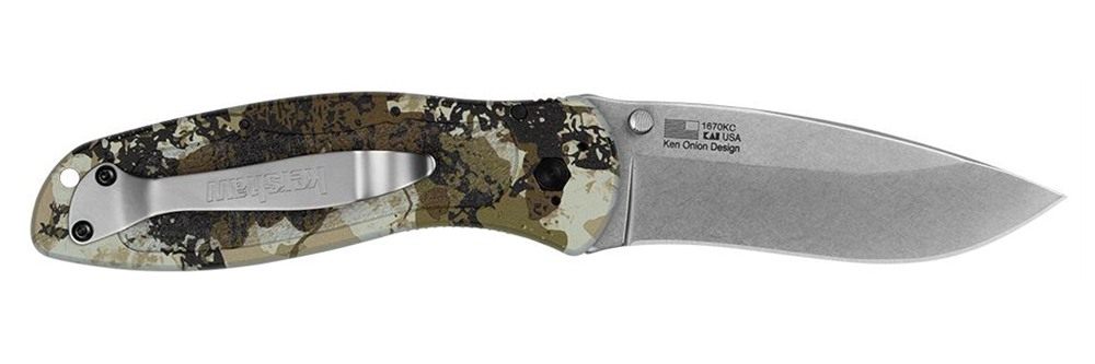 Kershaw Knives Blur Folding Knife 3-2/5in Drop Point Blade King's Camo view 2