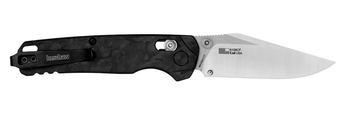 Kershaw BEL AIR Clip Point Knife Plain Edge Manual Open-Carbon Fiber (USA)B