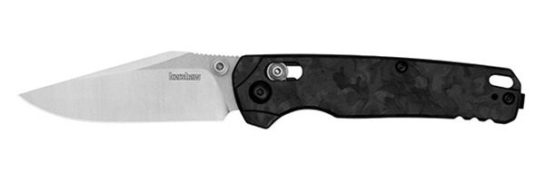 Kershaw BEL AIR Clip Point Knife Plain Edge Manual Open-Carbon Fiber (USA)B view 2