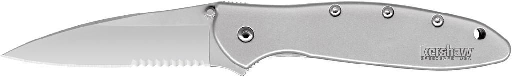 Kershaw Knives Leek Knife Serrated Edge Assist Open-silver (usa Made) Hanga