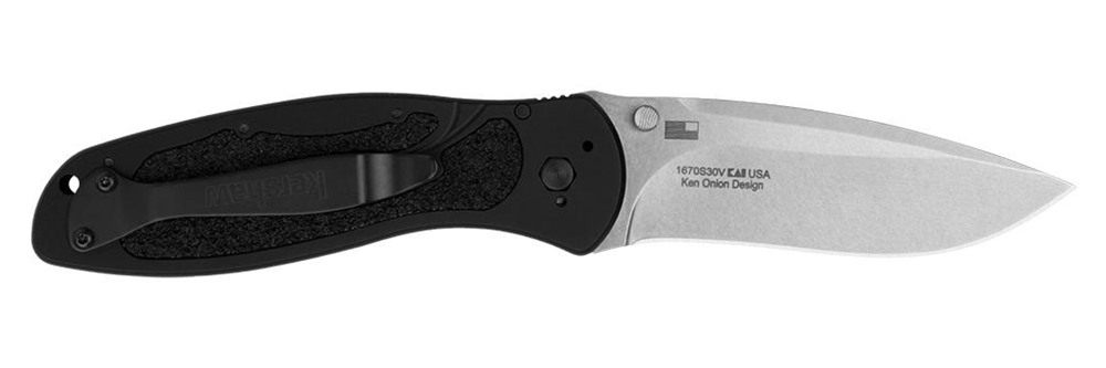 Kershaw S30V Blur Pocketknife, 3.4in Powdered Stainless Steel Recurved Blad view 2
