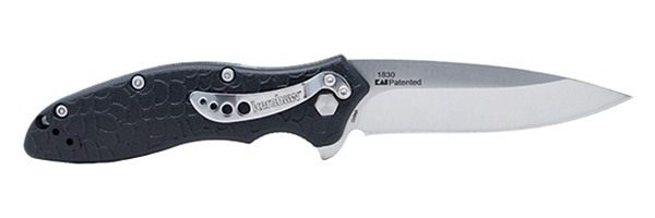 Kershaw 1830 OSO Sweet 3in Flipper Drop Point Plain Satin 8 Cr13 MoV SS Bla view 5