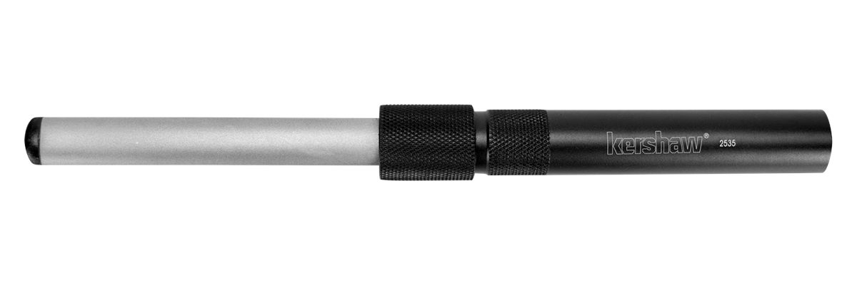 Kershaw 9in Ultra-Tek Sharpener, 600-Grit Diamond-Coated Oval Shaft, Portab
