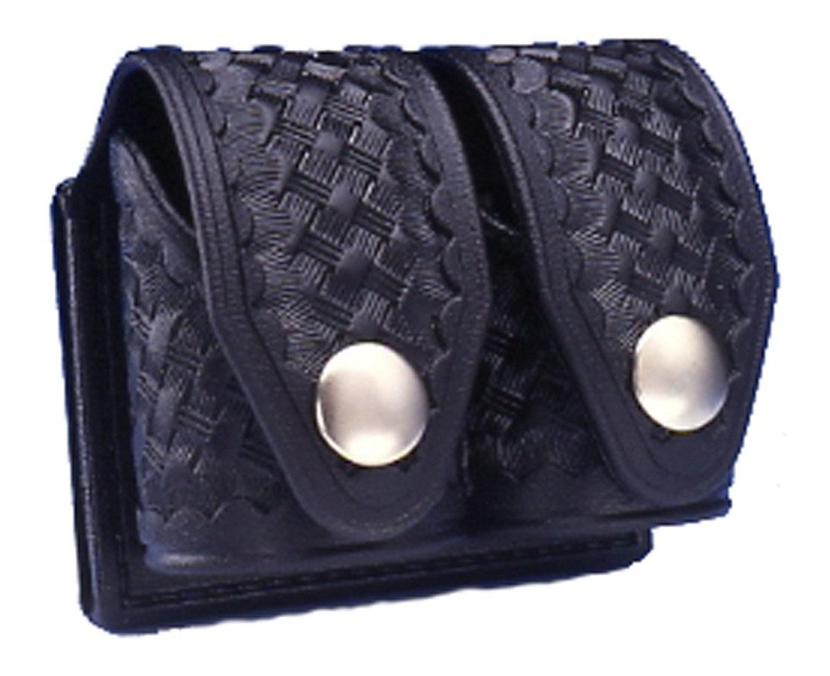HKS 203M-BW Double Speedloader Case (Black) (Medium) (Basketweave) view 3