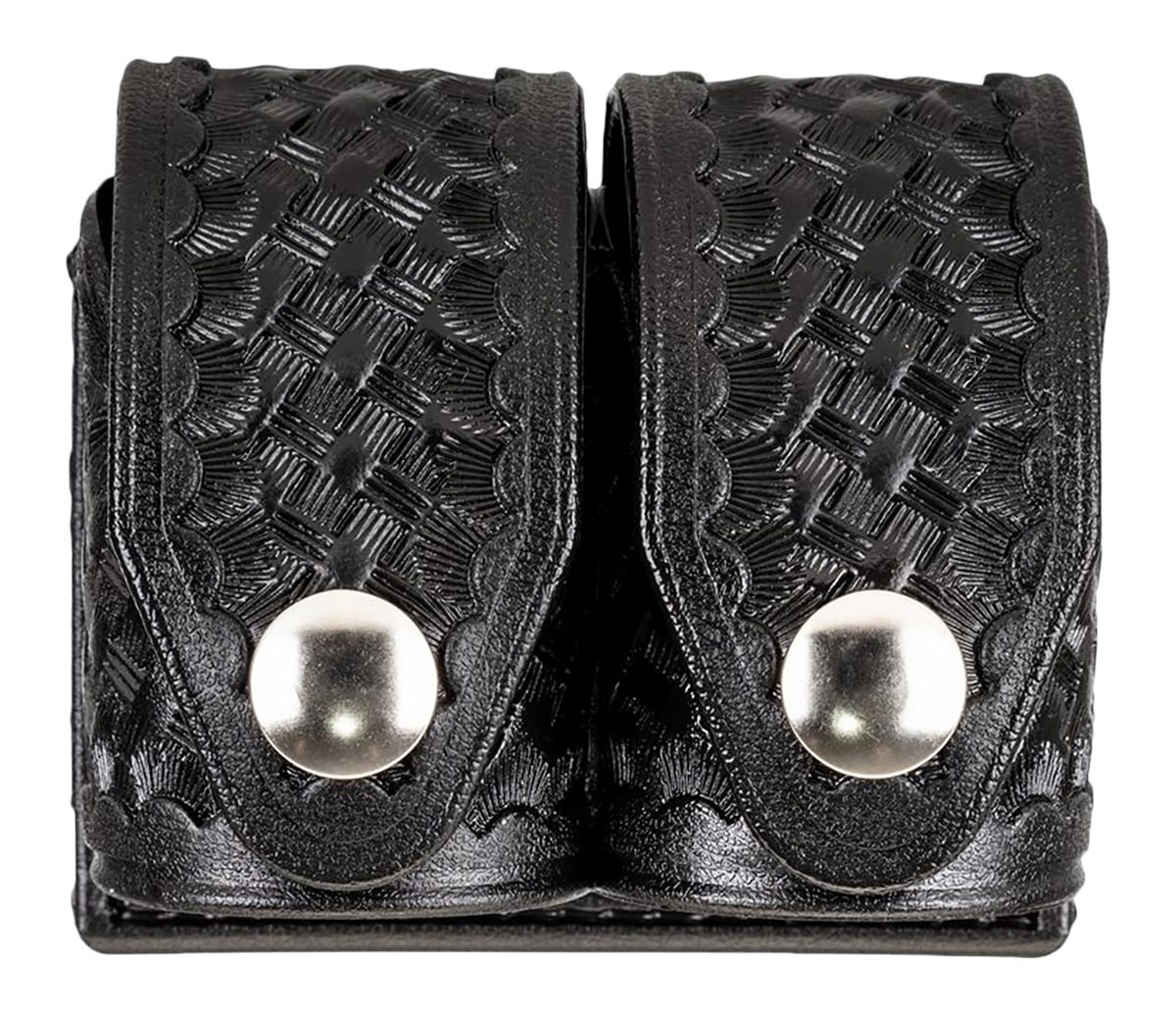 HKS 203L-BW Double Speedloader Case (Black) (Large) (Basketweave)