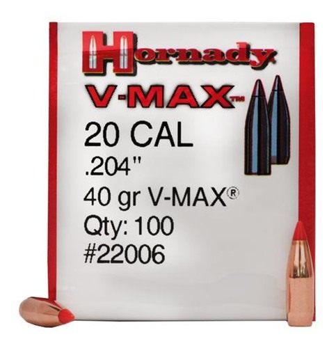 Hornady 22006 V-Max 20 Cal .204 40 gr V 100 Per Box/ Case view 2