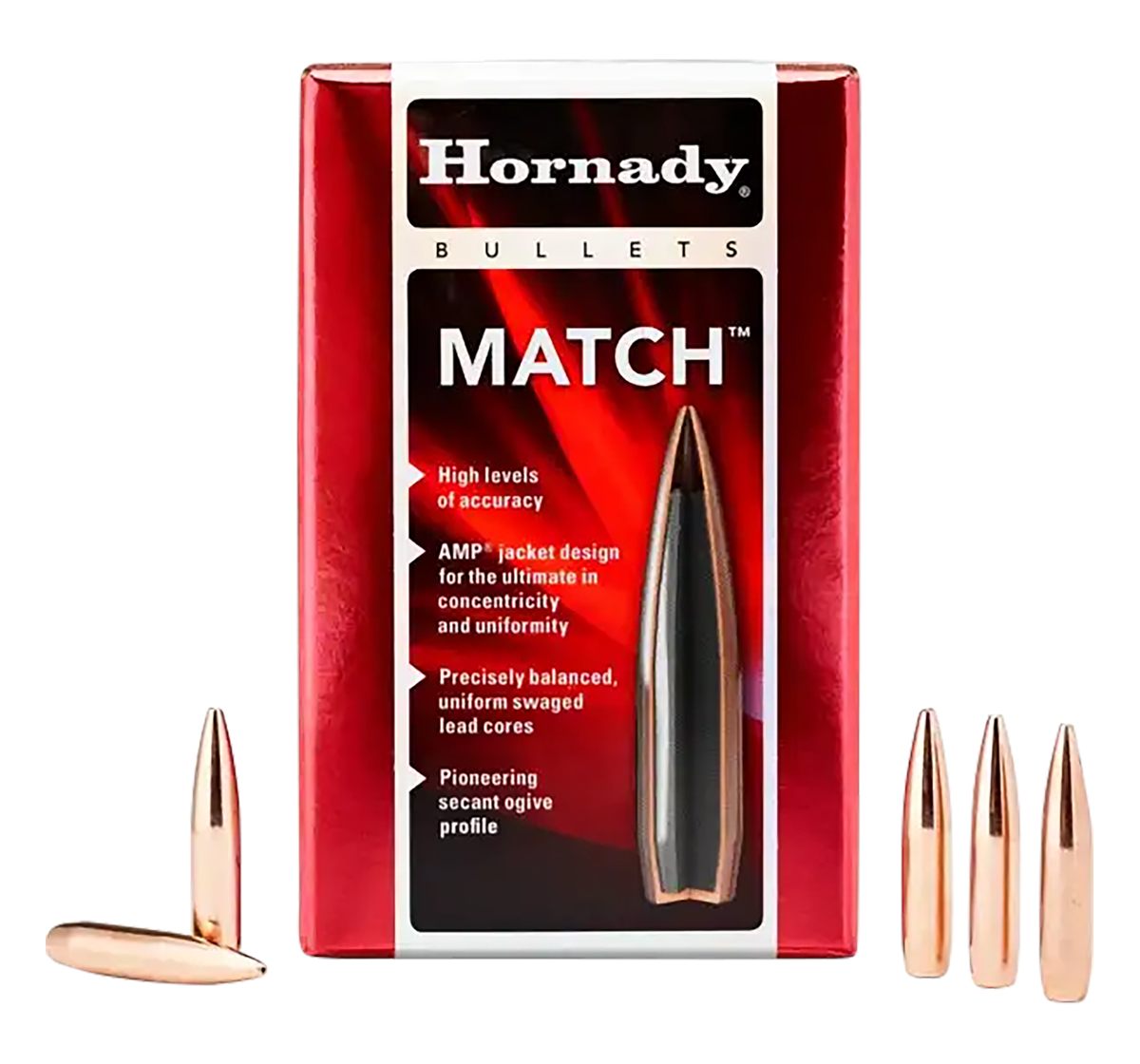 Hornady 2278 Match 22 Cal .224 68 gr Hollow Point Boat Tail 100 Per Box/ 40