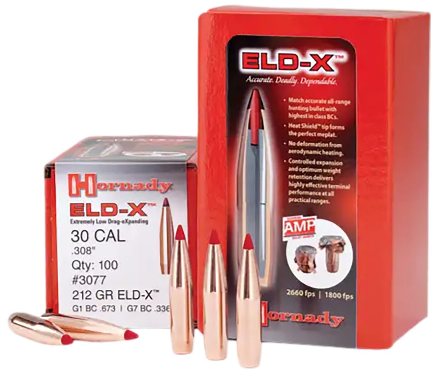 Hornady ELD-X (Extremely Low Drag - eXpanding) Bullets 6mm .243in 90 GR 100