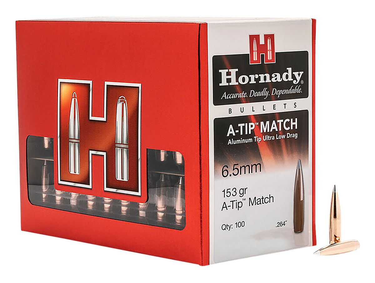 Hornady 2638 A-Tip Match 6.5 Creedmoor .264 153 gr A 100 Per Box/ 10 Case