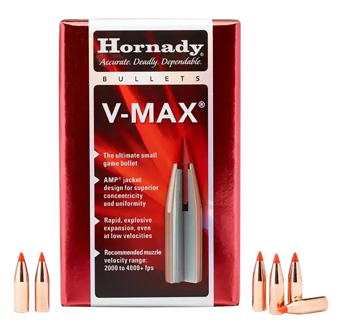 Hornady 22721 V-Max 6.8mm .277 110 gr V 100 Per Box/ 25 Case