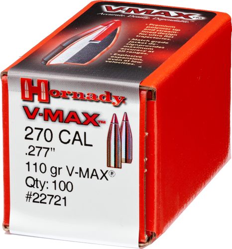 Hornady 22721 V-Max 6.8mm .277 110 gr V 100 Per Box/ 25 Case view 2