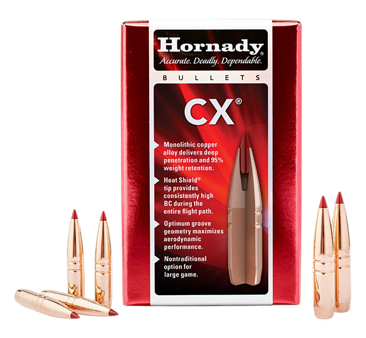 Hornady CX Bullets .22 cal .224in 65gr (22 Creedmoor) 50/Box