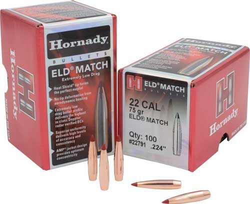 Hornady 22791 ELD Match 22 Cal .224 75 gr Extremely Low Drag 100 Per Box/ 2 view 3
