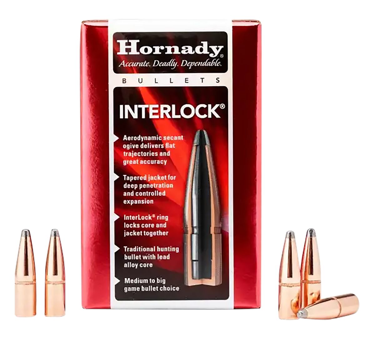 Hornady 2820 InterLock 7mm .284 139 gr Spire Point 100 Per Box/ 25 Case