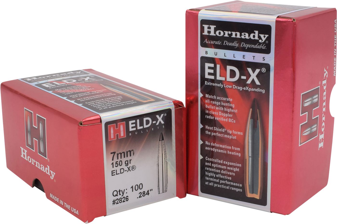 Hornady 2826 ELD-X 7mm .284 150 gr Extremely Low Drag eXpanding 100 Per Box