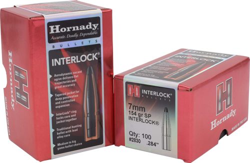 Hornady 2830 InterLock 7mm .284 154 gr Soft Point 100 Per Box/ 15 Case view 2