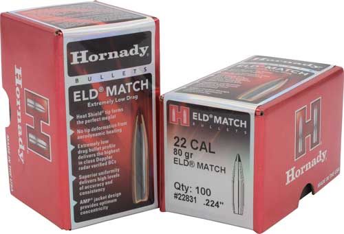 Hornady 22831 ELD Match 22 Cal .224 80 gr Extremely Low Drag 100 Per Box/ 2 view 3