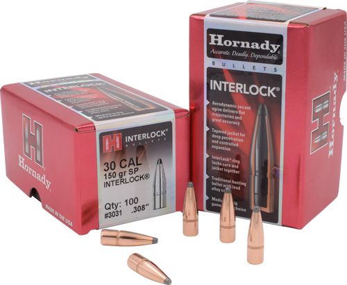 Hornady 3031 InterLock 30 Cal .308 150 gr Spire Point 100 Per Box/ 15 Case view 2