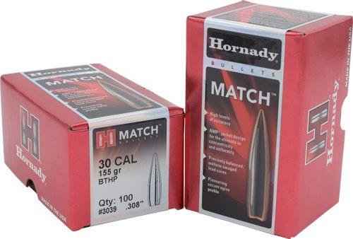 Hornady 3039 Match 30 Cal .308 155 gr Hollow Point Boat Tail 100 Per Box/ 1 view 2